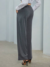 Essnce Slim Pinstripe Trousers With Slanted Pockets